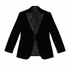 Classic Black Velvet Blazer
